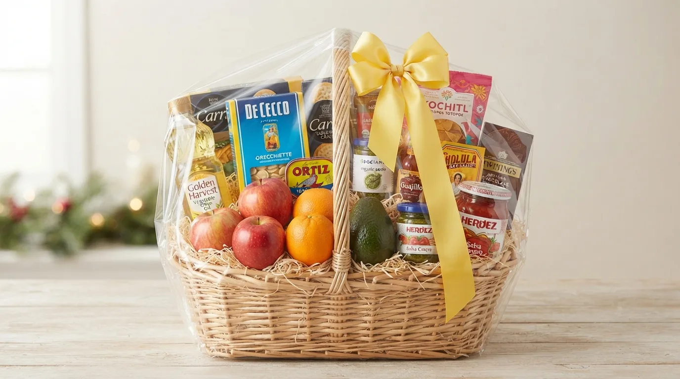 Canasta especial de productos para la rifa de noviembre en Súper La Colmena