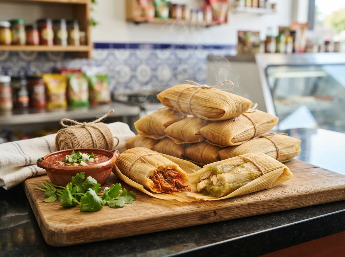 Tamales caseros recién hechos en Súper La Colmena, Colima